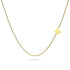 Bold Alphabet Letter Initial Charm Necklace in Gold Tone